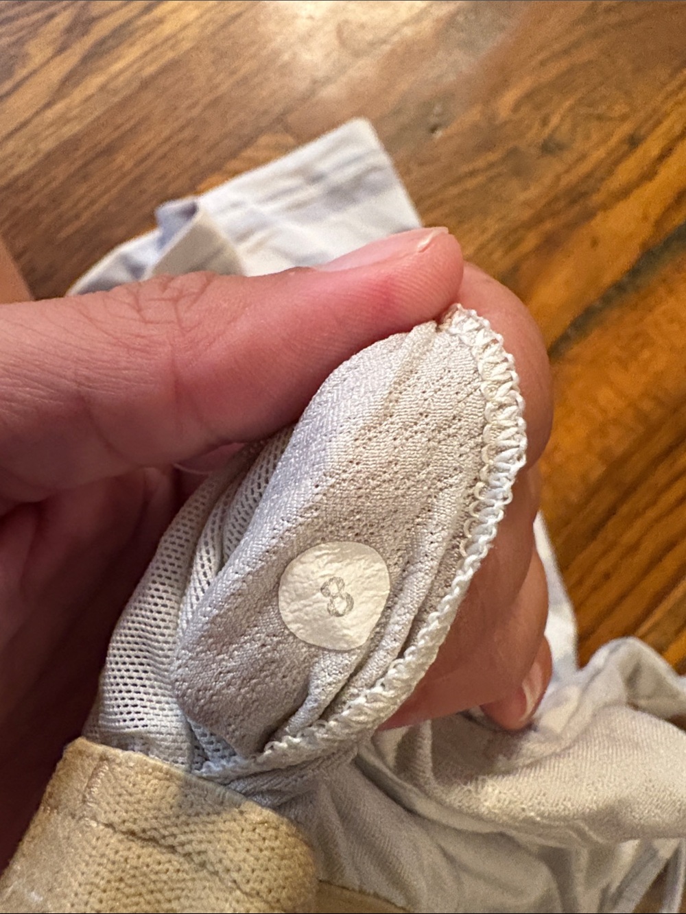 🎉Lululemon athletica White and Light Gray Striped Tank Top - Picture 2 of 4
